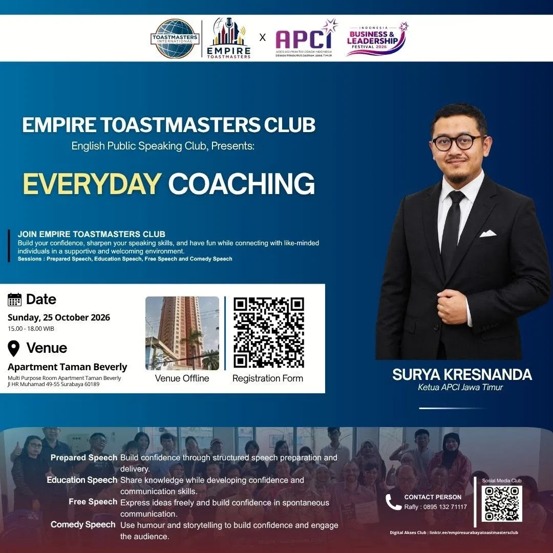 Poster Everyday coaching, everyday growth. 🎯✨